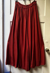 Womens Aline Skirt S Orange Rust Relaxed Flowy Western Ranch Southwestern Hippie Photo 0