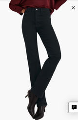 FAVORITE DAUGHTER The Vivi Straight Jeans in Kingsley Black Size 26 Photo 0