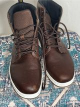 Dr. Martens Rigal Boots women Size 9 Brown Leather Lace Up White Sole Photo 0