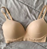 Victoria's Secret PINK Wear Everywhere Wireless Lightly Lined Bra Nude 36DD Photo 0
