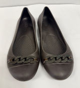 Crocs Gianna Chain Link Ballet Flats‎ Women’s Slip On Shoes Size 7 Brown Photo 0