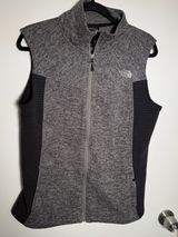 The North Face Grey & Black Fleece Vest Womens Large Outdoor Hiking Photo 0