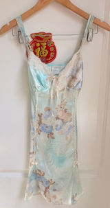 Apt. 9 Y2K Baby Blue Fairycore Coquette Slip Dress With Bows Lace Trim Medium‎ Photo 0
