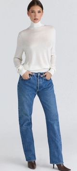 HOUSE OF CB 'Angel' Ivory Silk + Wool Roll Neck Sweater/Size S NWOT Photo 0