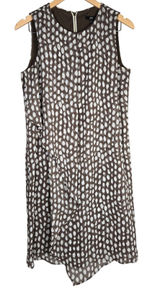 JBS Women's‎ Brown White Speckle Print Sleeveless Zipper Dress Size 10 Photo 0
