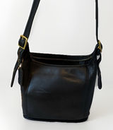 Vintage 90's COACH 9816 Legacy Slim Black Glove Leather Bucket Bag - Broken Zip Photo 0