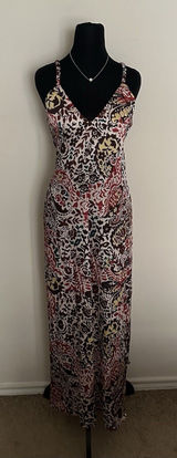 Zara Maxi Dress Multicolor floral and paisley print SZ M V-neck, Spaghetti Strap Photo 0