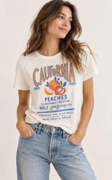 J Crew California Peaches Graphic Tee Size Medium NWOT Photo 0