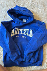 Aritzia Jazz Blue sweatfleece hoodie size small Photo 0