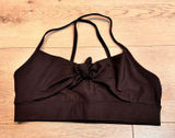 ALALA Black Knot‎ Front Sports Bra Medium Athletic Yoga Workout Tank Top Photo 0