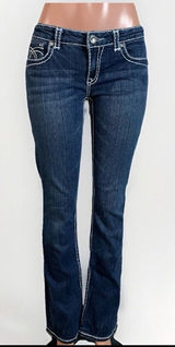 L.A. Idol USA Blue Bootcut Denim Jeans (Women's SZ 9) Actual 31X33 Photo 0
