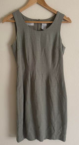 Vintage Sage Green Liz Claiborne Collection Structured Sheath Dress Sizw 2 Photo 0