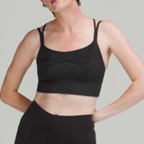 Lululemon Nulu and Mesh Yoga Bra*Light Support Jewel Emboss Black / Black 6 Photo 0