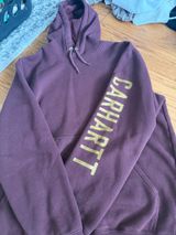 Men’s Carhartt Hoodie Medium Red Photo 0