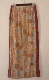 World Market Floral Print Wide Leg Lounge Pants Size S/M Retro Style Photo 0