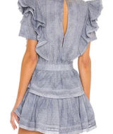 LoveShackFancy Blue Ruffle Mini Dress Photo 0