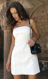 Meshki Graduation White Mini Dress Photo 0