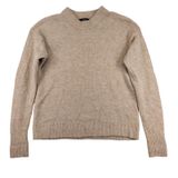 Quince Baby Alpaca Wool Diamond Stitch Crew Sweater Camel Women's Small HUBO01 Photo 0
