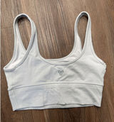 TnAction Aritzia Light Blue Scoop Neck Sports Bra Size S Logo Activewear Photo 0