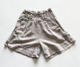 Abercrombie‎ & Fitch Linen Blend Pleated High Waist Shorts Oatmeal Beige XXS Photo 0