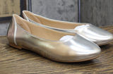 Journee Collection Insole Slip-On Round Toe Ballet Dress Flats Silver Gray 7.5W Photo 0