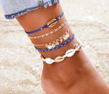 Beach Shell Anklet Blue 5 Photo 0