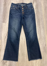 J.Crew Demi Boot Crop Dark Wash High Rise Button Fly Raw Hem Jeans 27 Photo 0