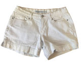 Y2K Old‎ Navy White Denim Shorts Mid Rise Stretch Cotton 4 Summer Beach Casual Photo 0