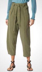 Joie green Marin paperbag waist pants‎ nwt. Size 2. Photo 0