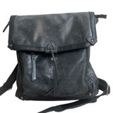 The Sak ventura Leather Convertible Backpack Crossbody Bag Gray Black Distressed Photo 0