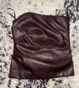 Brown Leather Strapless Top White Fox Boutique  Photo 0