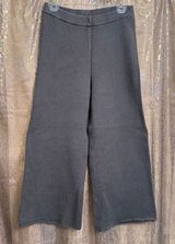 Free People Beach Hailee Gray waffle-Knit Cropped Wide Leg Pants Small Photo 0