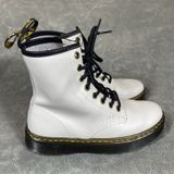 Dr. Martens Luana White Leather Lace Up Combat Boots Women Sz 5 Smooth Punk New Photo 0