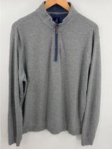Johnnie-O sully heathered gray quarter zip men’s L preppy pullover performance Photo 0