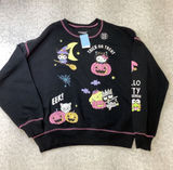 Hello Kitty and Friends Halloween Glow in the Dark Sweatshirt XS Black NWT‎ Photo 0