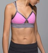 Lululemon If You're Lucky Bra Vintage Pink / Heathered Slate Photo 0