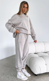 White Fox Cream Tan Baggy Sweatpants M Photo 0