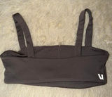 NWOT Vuori Evolve Square Neck Bra Size Medium Gray Photo 0