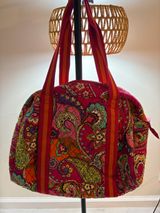 Vera Bradley Quilted Floral Weekender Bag in Magenta Pink Photo 0