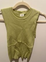 Abercrombie & Fitch Underbust Lime Green Corset Crewneck Photo 0