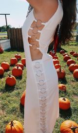 Micas White Chain Maxi Dress Photo 0