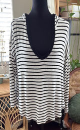 Free People Movement Supersoft Preppy Nauti Nantucket Yacht Resort Stripe Hoodie Photo 0