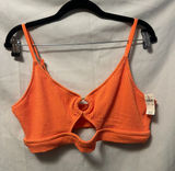 NWT Aerie Crinkle Scoop Cutout Bikini Top Size XXL Orange Photo 0