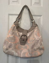 Coach MEDIUM F19193 Vintage Soho Lynn Gray Multicolor Signature C Canvas Hobo Photo 0