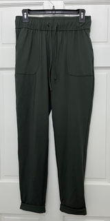 RachelZoe Dark Green Drawstring Pull On Waist Joggers - Size 6 Photo 0