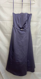 NEW Michaelangelo women’s dim lilac belted strapless satin‎ formal gown dress 4 Photo 0