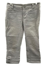 Y2K American Eagle Capri Pants Womens 8 Low Rise Fitted 2000s Casual FLAWED Photo 0