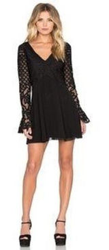 TULAROSA Skylar Lace Mini‎ Bell Sleeve Dress Photo 0