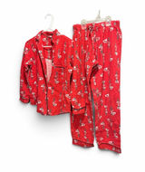 La Vie En Rose Womens Flannel Pajama Set Red Holiday Nutcracker PJs Size Small Photo 0