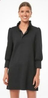 Tuckernuck Pomander Place Black Charlotte Terry Ruffle Collar Shirt Dress Medium Photo 0
